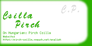 csilla pirch business card